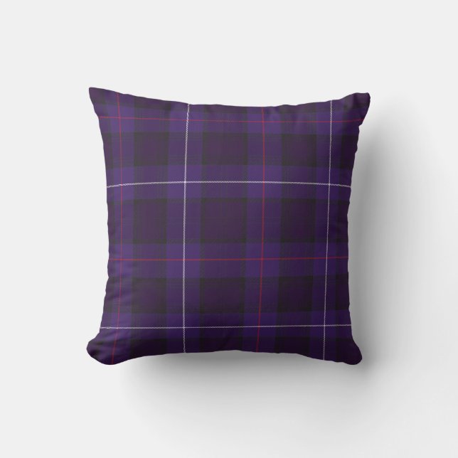 Mackenzie purple tartan Christmas Scottish Scotla Kissen (Vorderseite)