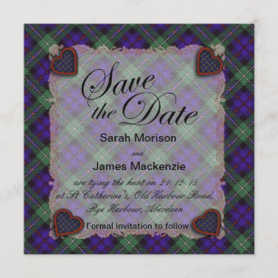 Mackenzie Scottish Clan Tartan - Kariert Save The Date