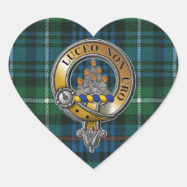 MacKenzie Tartan & Abzeichen Herz-Aufkleber