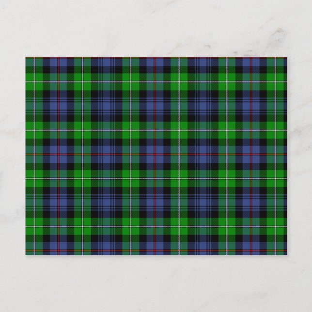 MacKenzie Tartan (alias Seaforth Highlanders Tarta Postkarte (Vorderseite)
