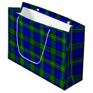 MacKenzie tartan blau kariert Große Geschenktüte