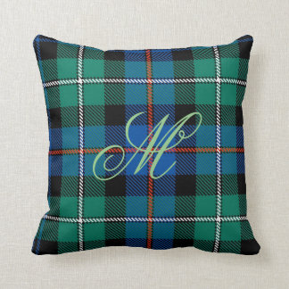Mackenzie Tartan Monogramm Pilz Kissen
