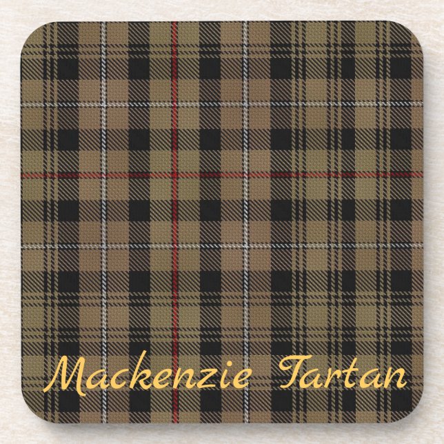 Mackenzie Tartan Untersetzer Hochzeitsgeschenk Set (Vorderseite)
