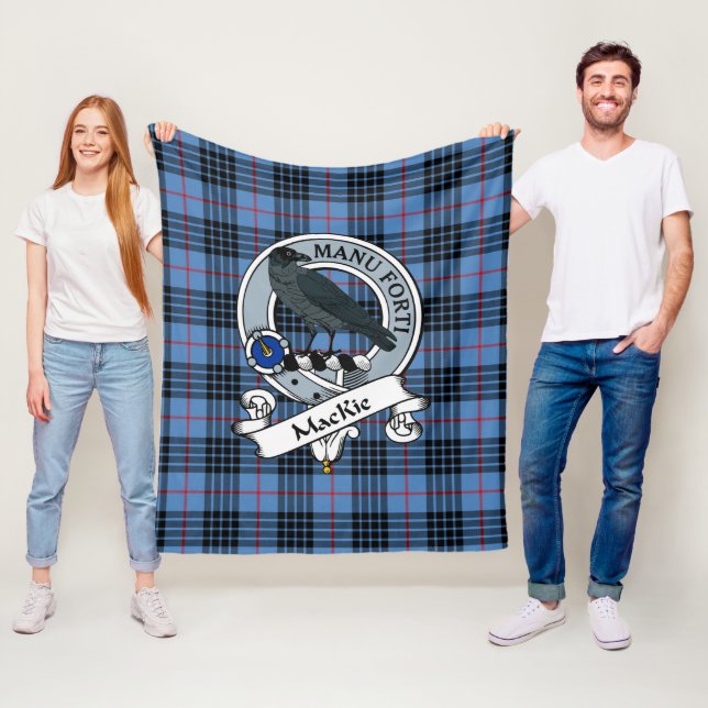 MacKie Blue Clan Abzeichen Tartan Kariert Fleecedecke (Beispiel)