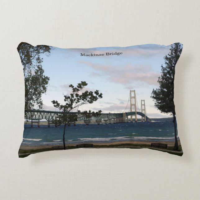 Mackinac Bridge Akzent Kissen (Vorderseite)