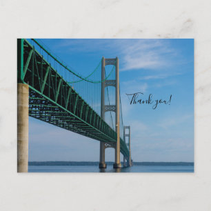 Mackinac Bridge Danke Postcard Postkarte