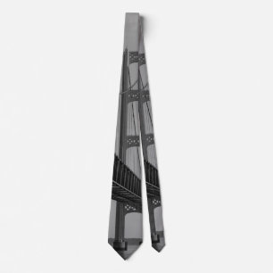 Mackinac Bridge Grayscale Neck Tie Krawatte