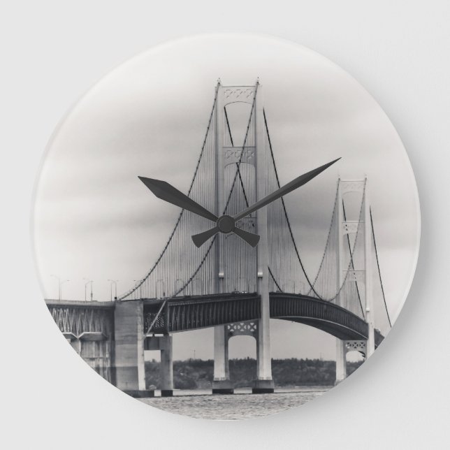 Mackinac Bridge Große Wanduhr (Vorderseite)