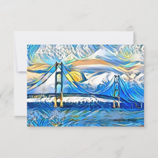 Mackinac Bridge-Karte RSVP Karte (Vorderseite)