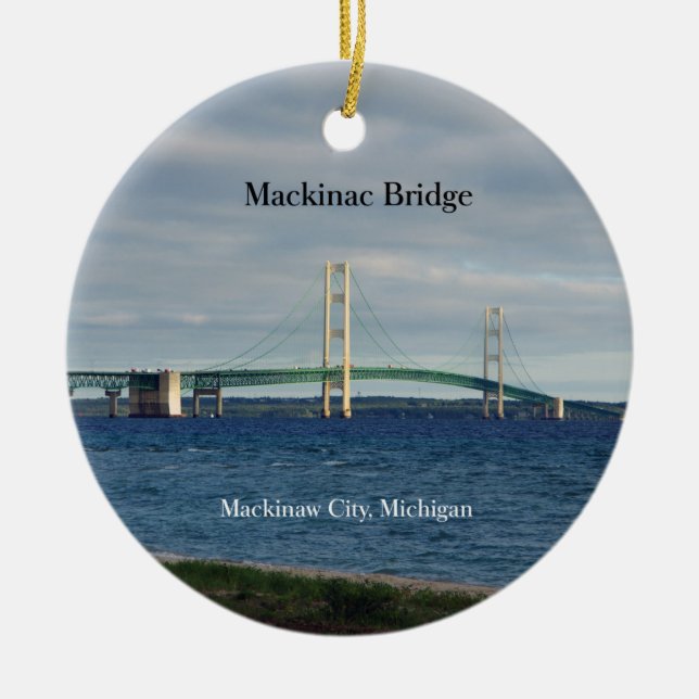 Mackinac Bridge Keramik Ornament (Vorne)