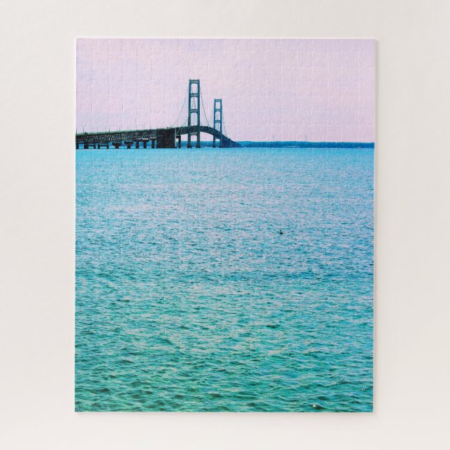 Mackinac Bridge - Lake Michigan - 16x20 - 520 Stk. (Vertikal)