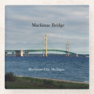 Mackinac Bridge Mackinaw City Glasuntersetzer