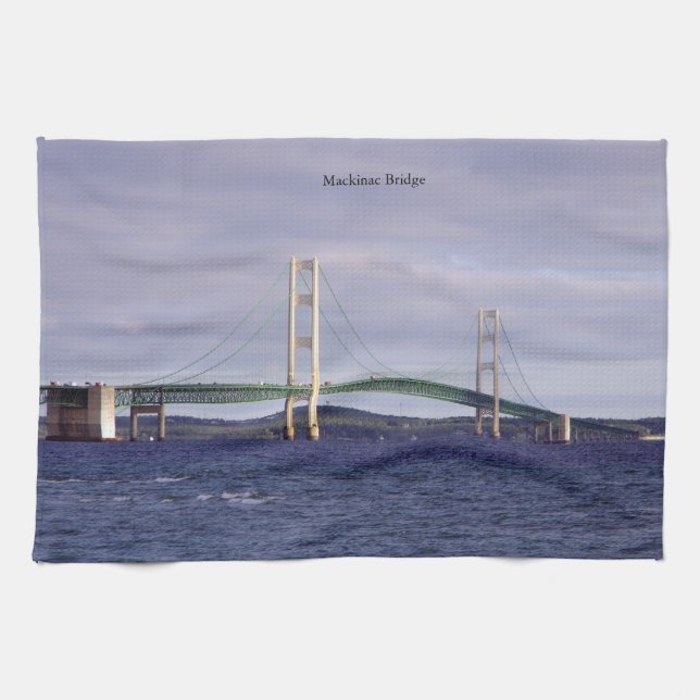 Mackinac Bridge Mackinaw City Küchentücher (Horizontal)