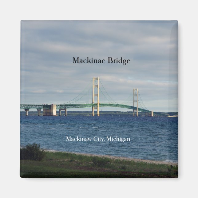 Mackinac Bridge Mackinaw City Magnete Magnet (Vorne)