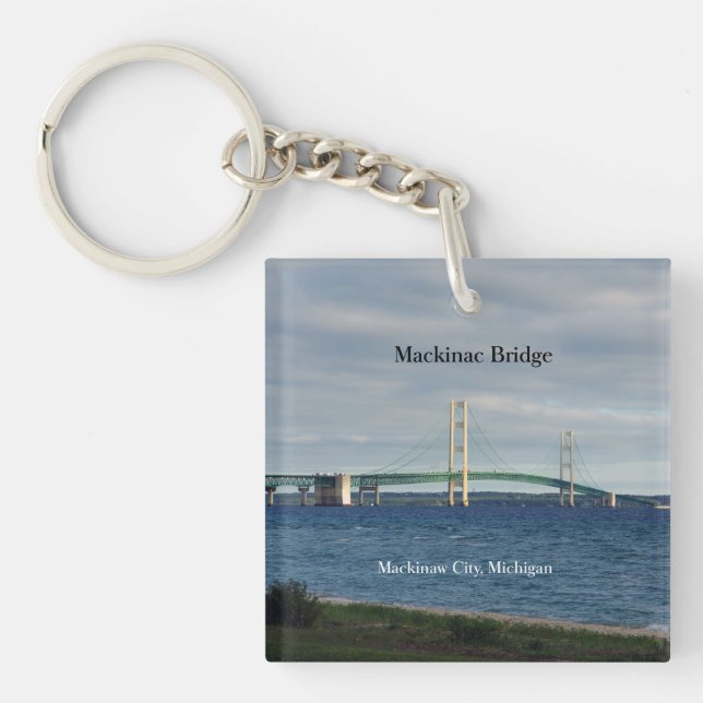 Mackinac Bridge Mackinaw City Schlüsselkette Schlüsselanhänger (Vorderseite)