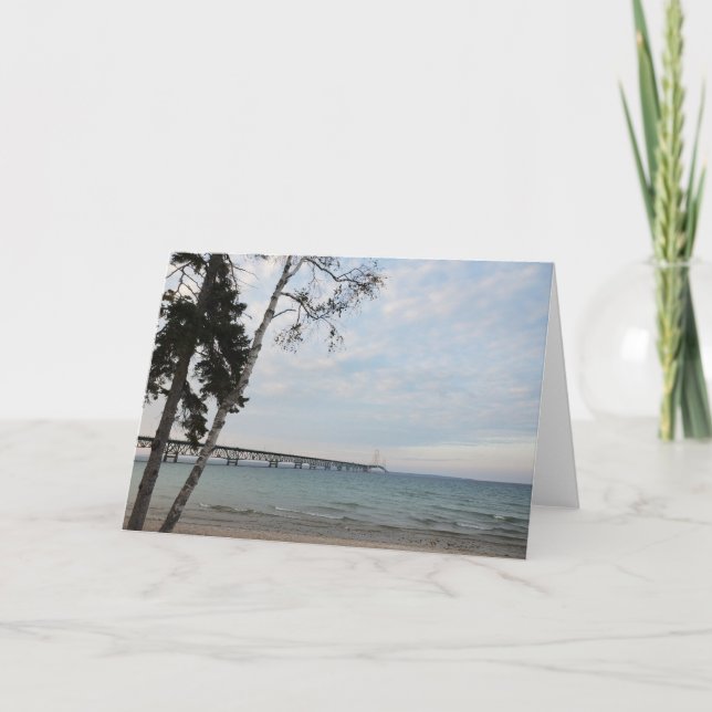 Mackinac Bridge, Michigan Karte (Vorderseite)