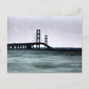 Mackinac Bridge, Michigan Postkarte