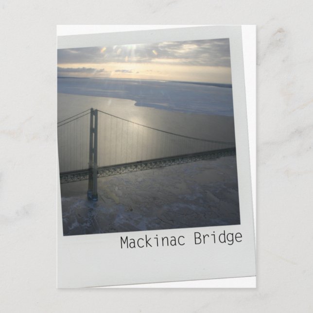Mackinac Bridge Obere Halbinsel Michigan Postkarte (Vorderseite)