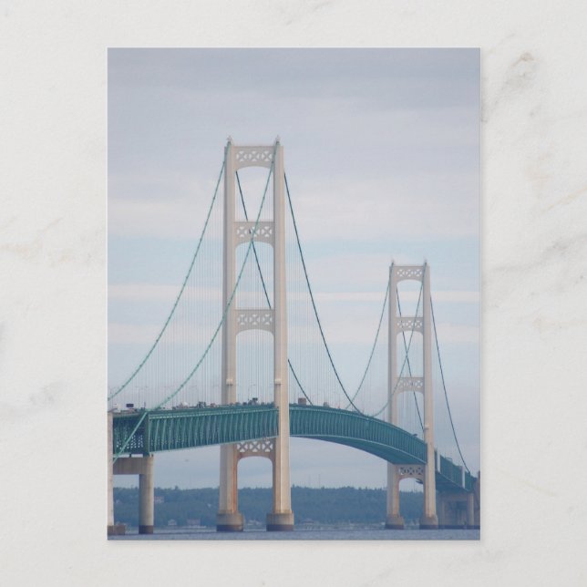Mackinac Bridge Postcard Postkarte (Vorderseite)