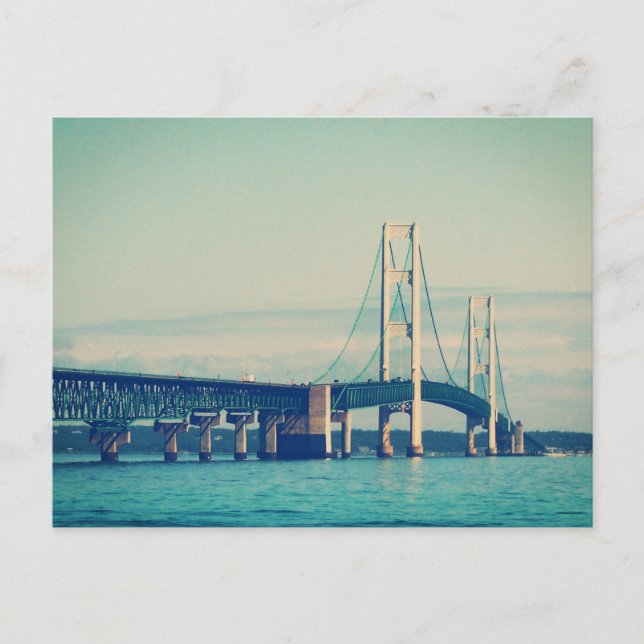 Mackinac Bridge Postkarte (Vorderseite)