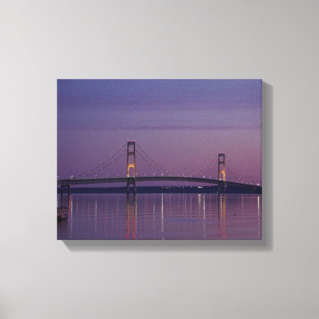 Mackinac Bridge Sonnenaufgang Leinwanddruck (Vorderseite)