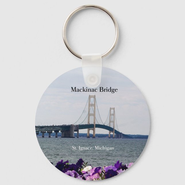 Mackinac Bridge spring St. Ignace spring key chain Schlüsselanhänger (Vorderseite)