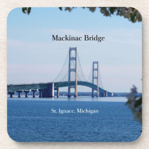 Mackinac Bridge St Ignace 6 dessous de verre en pl