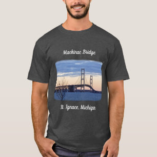 Mackinac Bridge St. Ignace Shirt weiße Schrift