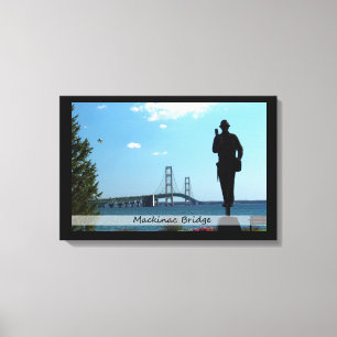 Mackinac Bridge/überwundene Canvas Leinwanddruck