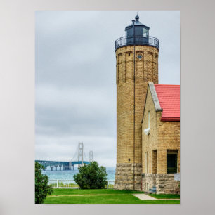 Mackinac Bridge und Lighthouse Poster