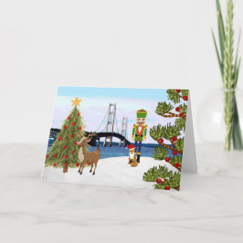 Mackinac Bridge Weihnachtskarte Feiertagskarte