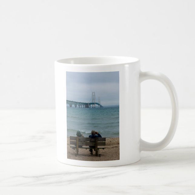 Mackinac-Brücke ansehen Kaffeetasse (Rechts)