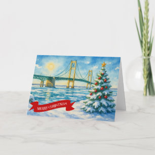 Mackinac-Brücke-Weihnachtskarte Feiertagskarte