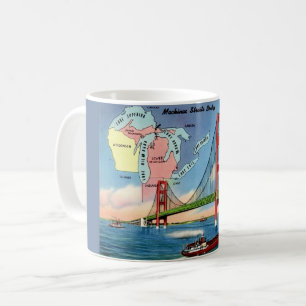 Mackinac Island Brücken Postkarte Kaffeetasse