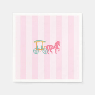 Mackinac Island Horse Gezeichnet Carriage Monogram Serviette