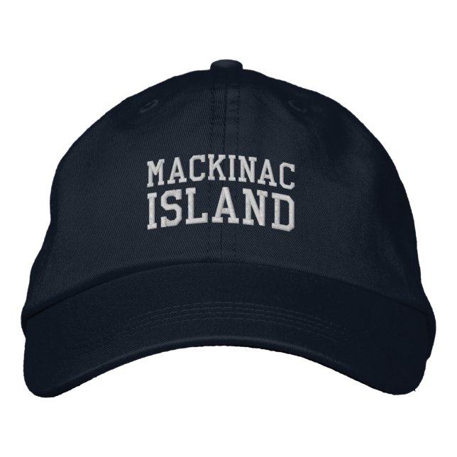 Mackinac Island Michigan bestickt Baseballhut Bestickte Baseballkappe (Vorderseite)