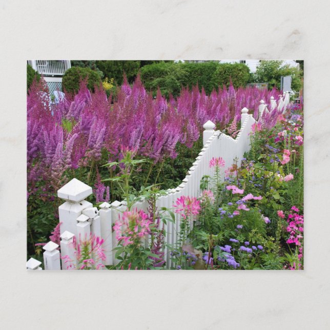 Mackinac Island, Michigan Garden Postkarte (Vorderseite)