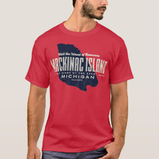 Mackinac Island Michigan Island Karte T-Shirt