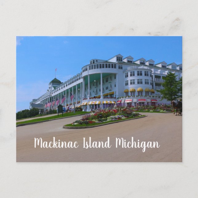 Mackinac Island Michigan Postkarte (Vorderseite)