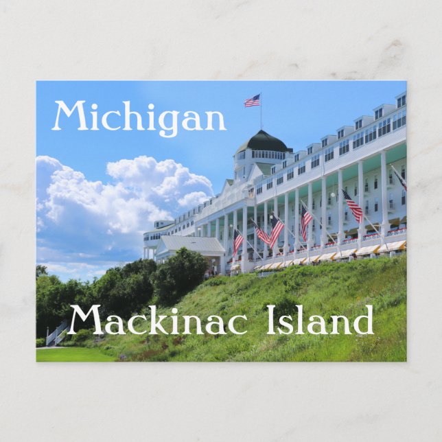 Mackinac Island Michigan Postkarte (Vorderseite)