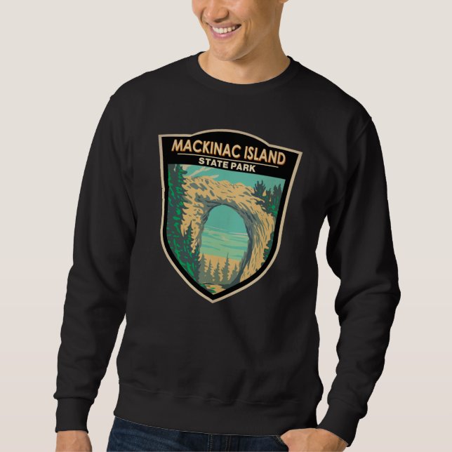 Mackinac Island Staat Park Michigan Arch  Sweatshirt (Vorderseite)