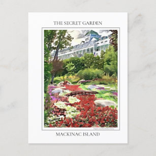 Mackinac Island The Secret Garden Postcard Postkarte