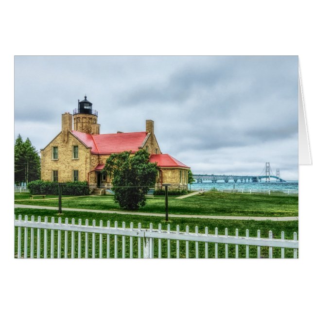 Mackinac Light and Bridge (Vorderseite (Horizontal))