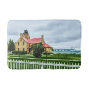 Mackinac Light and Bridge Badematte