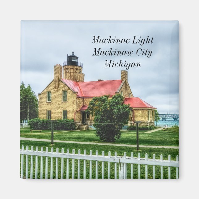 Mackinac Light and Bridge Magnet (Vorne)