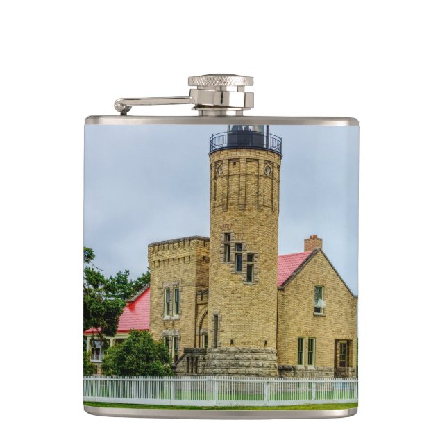 Mackinac Point Light Flachmann (Vorderseite)