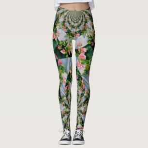 Mackinac Rose mandala Wasserfarbene Malerei Leggings