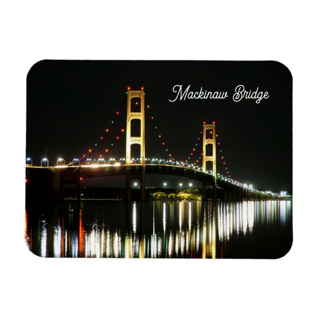 Mackinaw Bridge Flexible Foto Magnet (Horizontal)