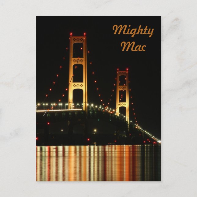 Mackinaw Bridge Postkarte (Vorderseite)