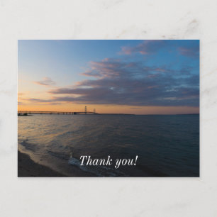 Mackinaw City Dämmerung Postkarte